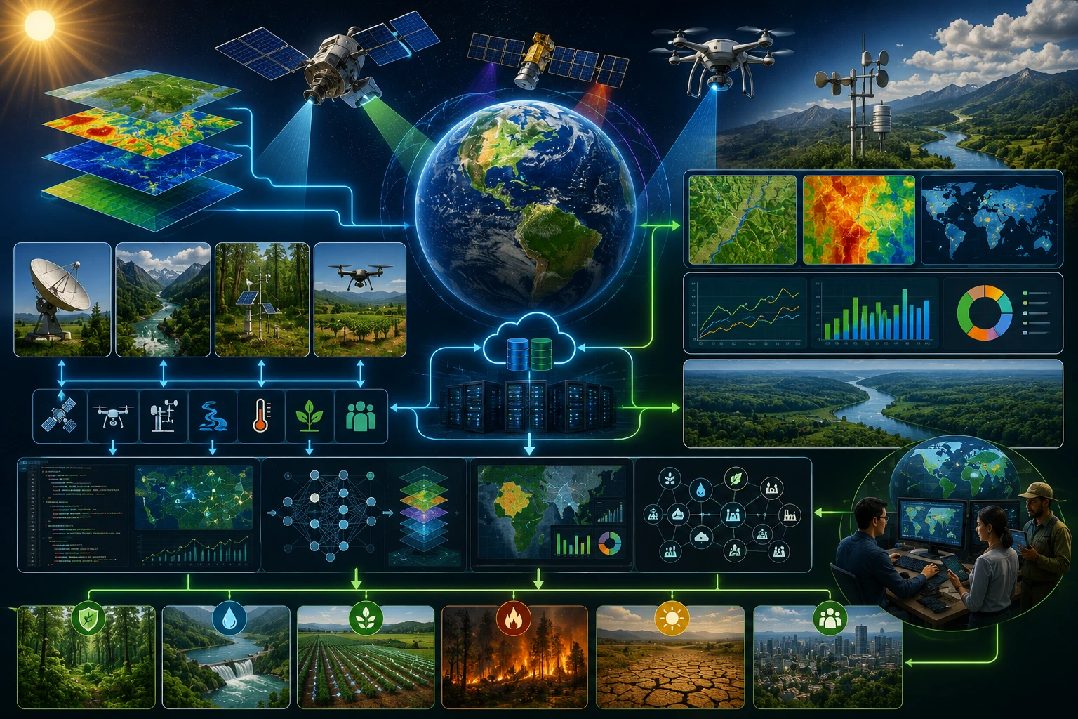 Metodo de Big Data en la nube en 7 pasos para analisis ambiental