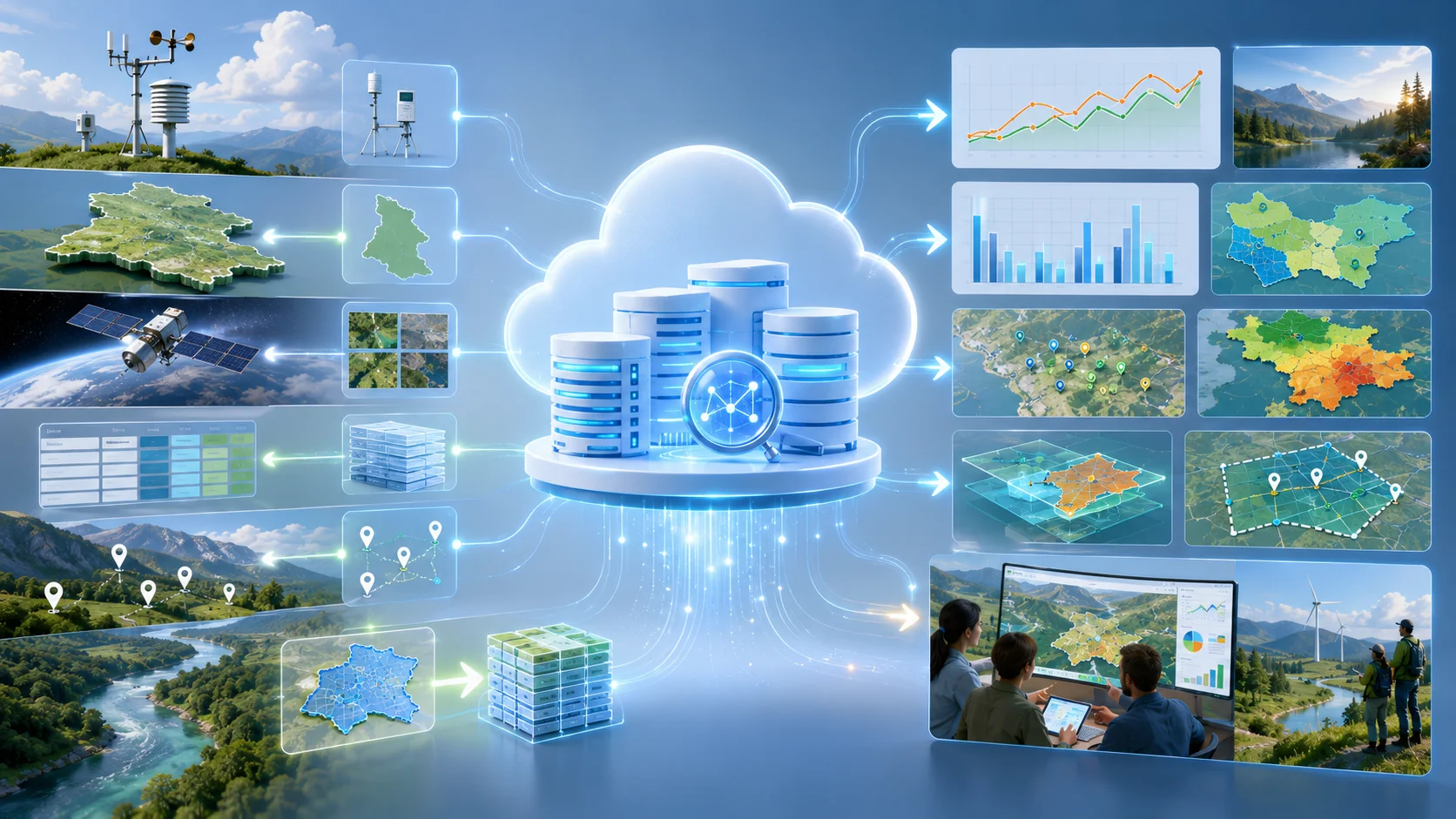BigQuery datos ambientales con territorio clima y SQL espacial