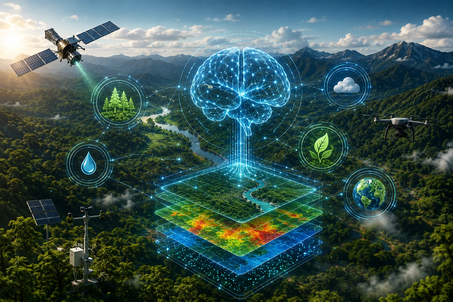 inteligencia artificial ambiental aplicada a monitoreo de clima, bosque y territorio