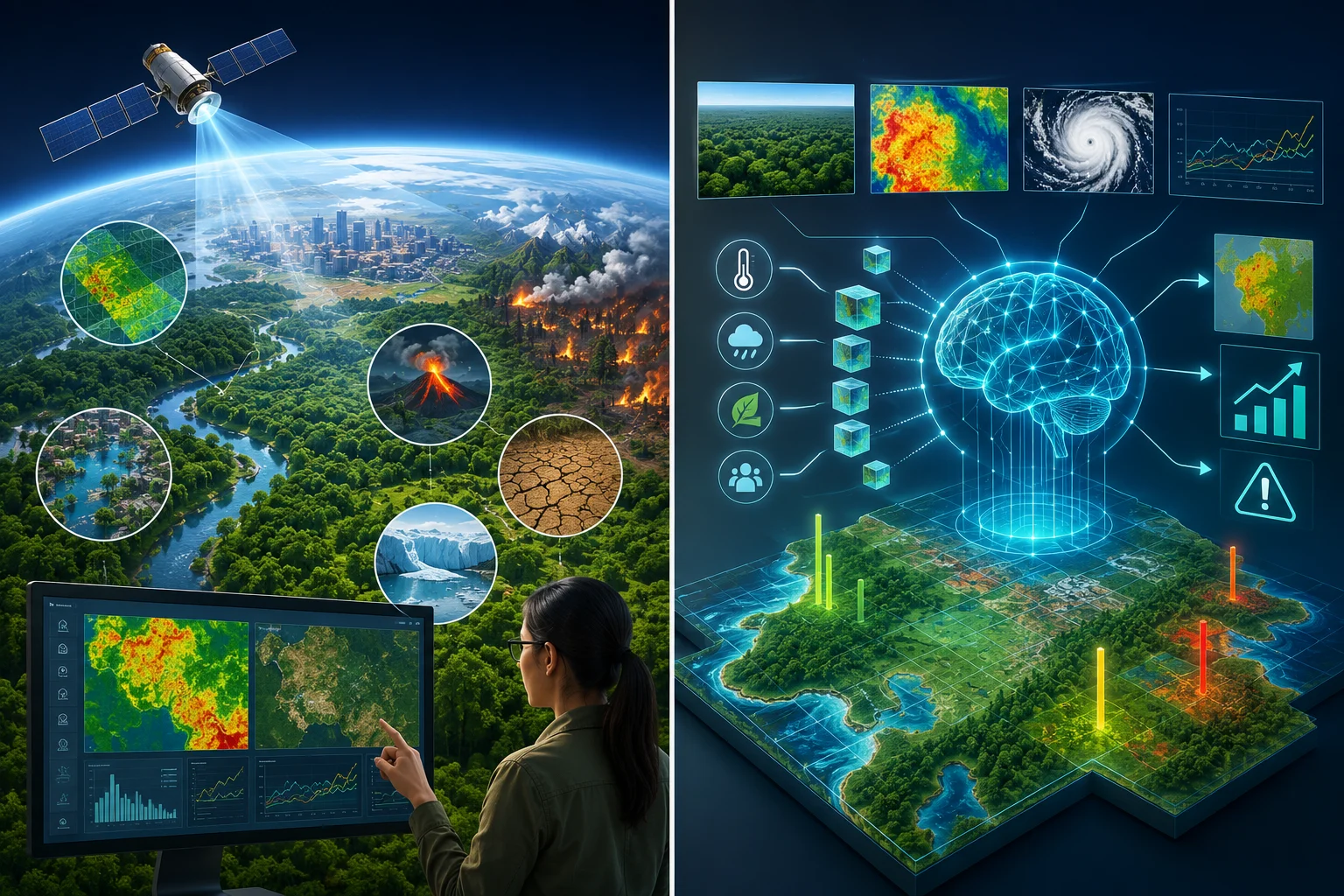 flujo de inteligencia artificial ambiental desde datos hasta decisiones tecnicas