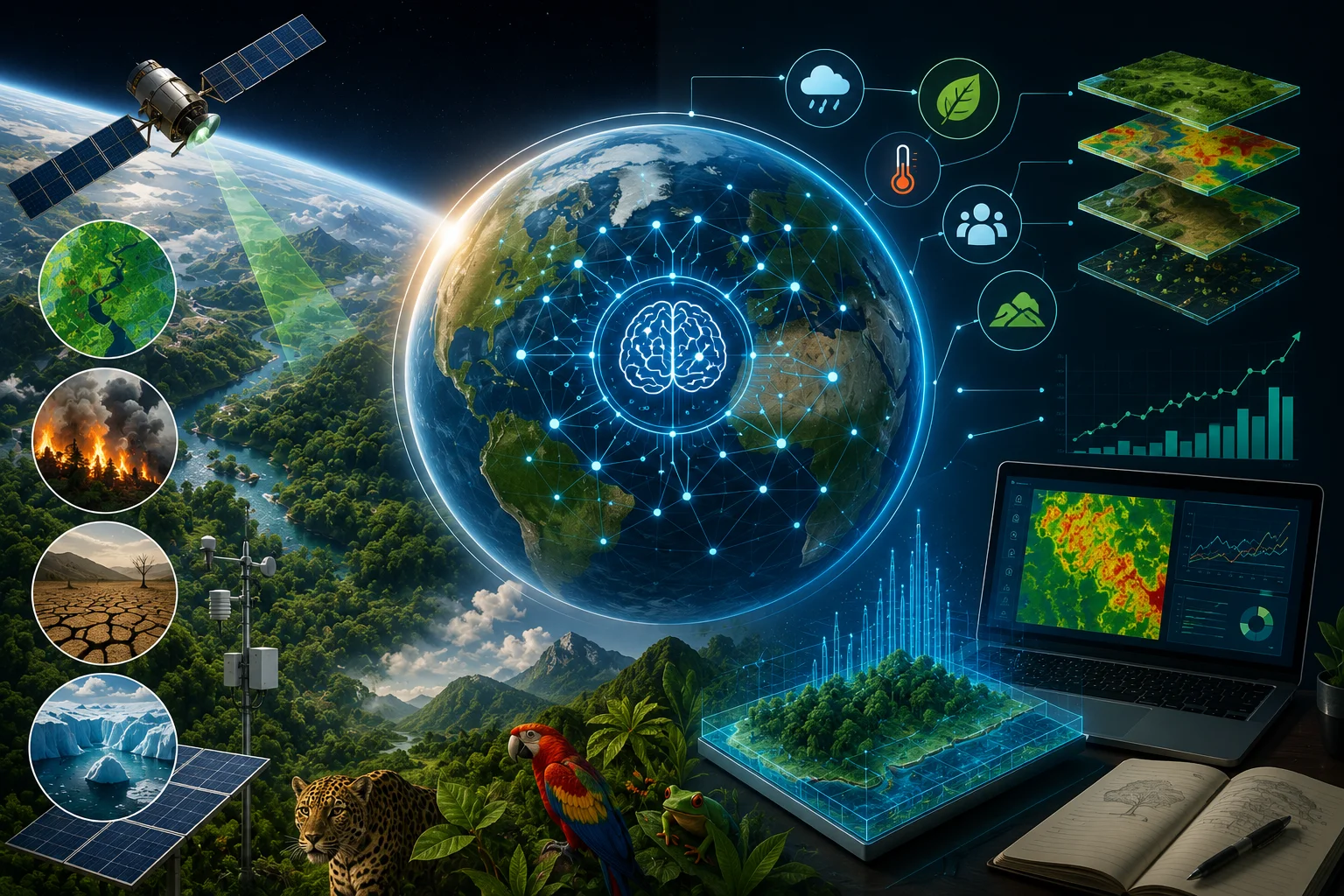 aplicaciones de inteligencia artificial ambiental en monitoreo de ecosistemas y riesgo