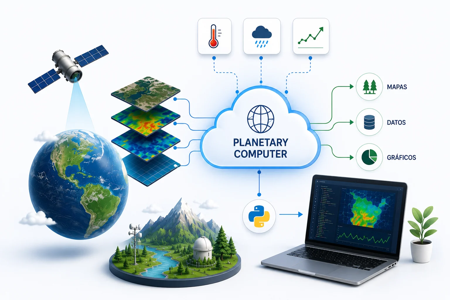 planetary computer con python para analizar terraclimate por cuenca